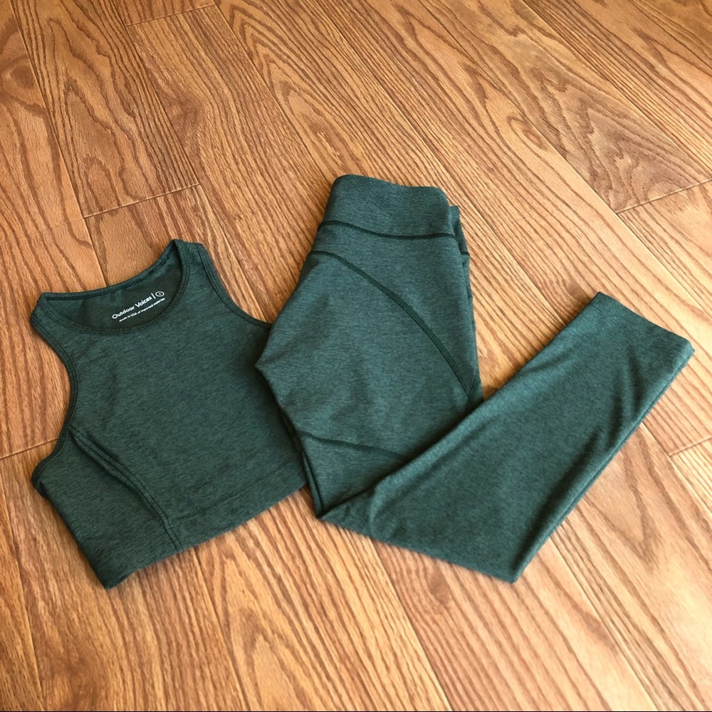 Outdoor Voices SET Athena Crop & Warmup Legging